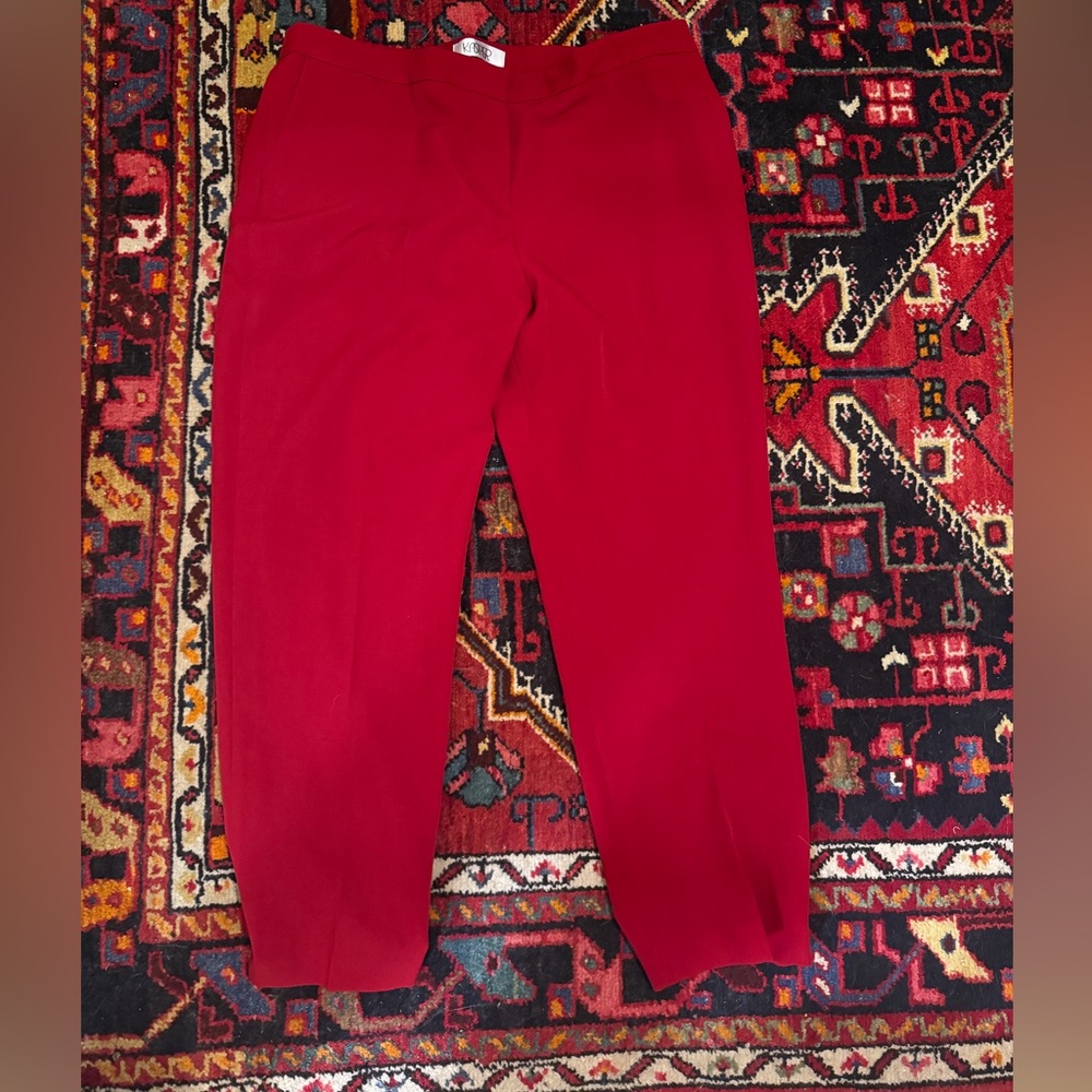 Kasper Vibrant Red Ankle Pants